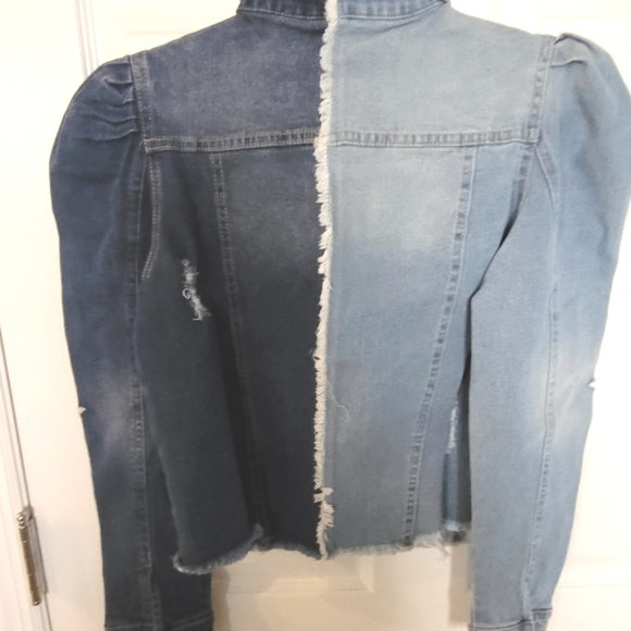 New with tag, Two tone denim jacket - Picture 7 of 7